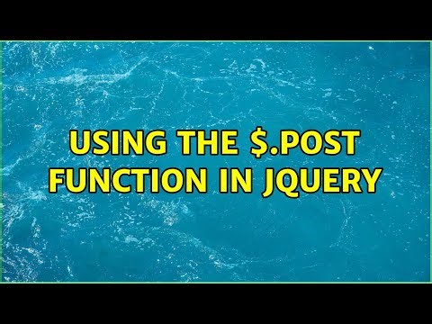 Using the $.post function in jquery