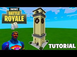 Minecraft: How To Make Tilted Towers Clock Tower "Fortnite"