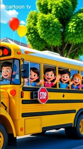 🚌 Wheels On The Bus | 3D Cartoon Rhymes for Kids | Nursery Rhyme Song | Kids Learning Video #kids