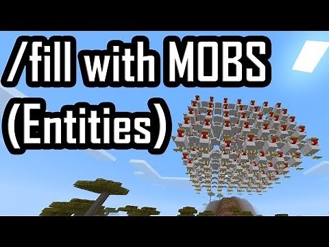 How to do /fill with ENTITIES(MOBS)? [MCPE Command blocks trick]