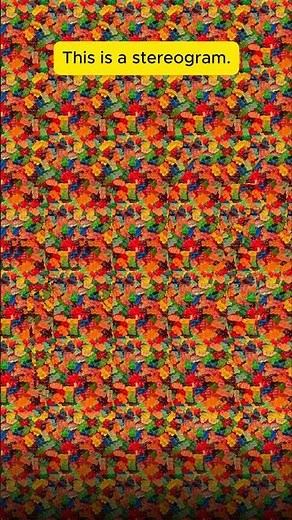 Gummy Bear Stereogram! Can you see one hidden in this stereogram?