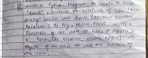 Q Write a Python program to create a class 'Bank'. Include in a... | Filo