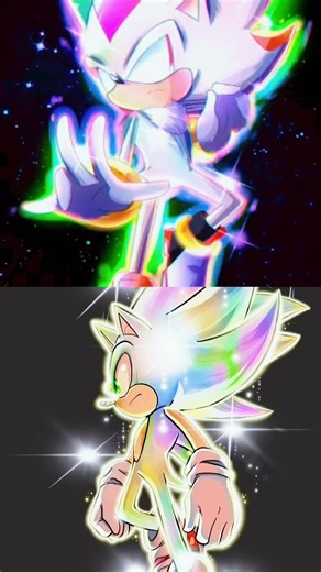 hyper Sonic vs hyper Shadow #sonic #sonicthehedgehog #shadowthehedgehog #vs #sonicvsshadow
