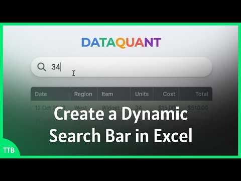 Create a Dynamic Search Bar in Excel | Find Anything Instantly (No VBA!)