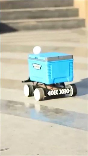 Our Food Delivery Robot Project 🤖🍕 Smart AI Innovation | Creative Science #Shorts