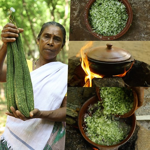 2.5M views · 32K reactions | Peechinga Thoran | Kerala Style Ridge Gourd Recipe | Ridge Gourd Stir Fry | Village Cookings | Facebook