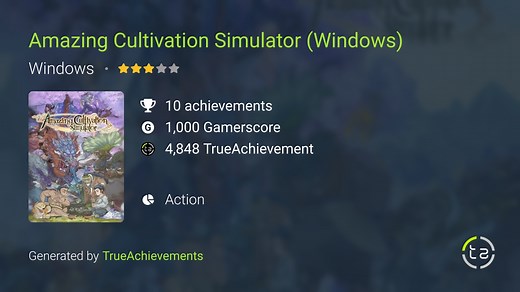 Amazing Cultivation Simulator (Windows) Achievements