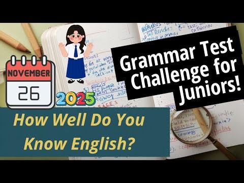 Grammar Test Challenge for Juniors | Fun English Quiz || grammar ||