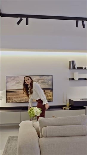 Zona living con angolo smart working #interiordesign