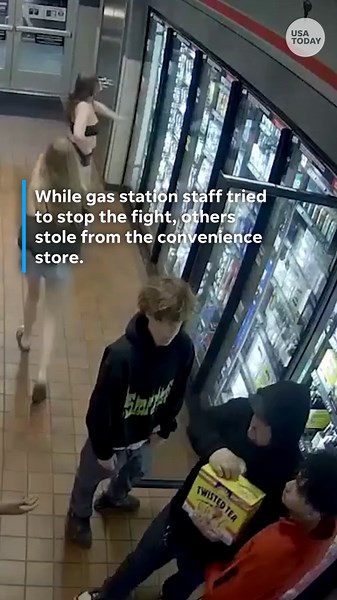 Theft and fighting break out at Arizona gas station