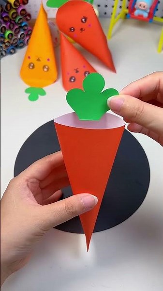 Teach You How To Fold A Carrot Blind Box With Cardboard#diy#craft#fun