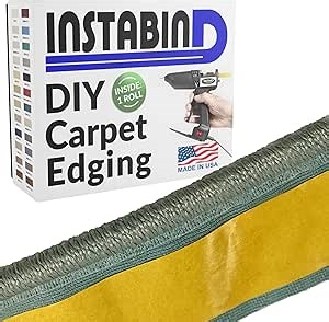 Instabind Carpet Binding - Carpet Edge Binding for Area Rugs, Rug Trim & Finishing - Synthetic Serge Style, Ideal for DIY Edging, Durable Hold, Edge Protector & Repairs - Aqua, 54 Foot Rolls