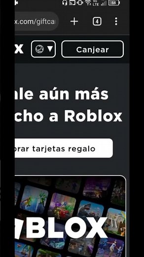 COMO CANJEAR TARJETA REGALO DE ROBLOX DESDE CELULAR Y PC
