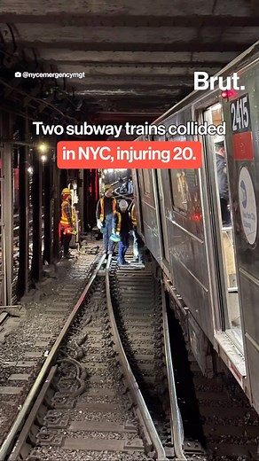 17K views · 25 reactions | A subway derailment in New York City Thursday has caused 20 injuries, sending eight to the hospital. | Brut | Facebook