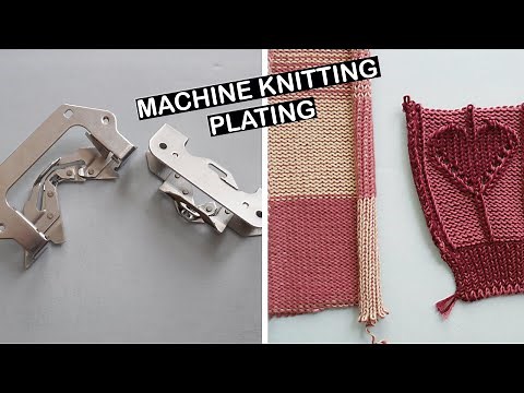 Machine knitting - Plating on both single and double bed. How to use a plating feeder for beginners