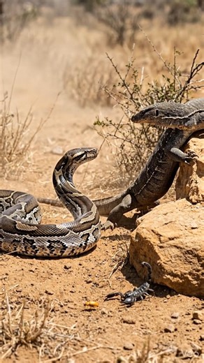 Python Strikes… But Watch What Happens Next!#animal #banaraslitfest #fightscene