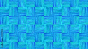 A three-dimensional block pattern in varying shades of blue, creating the appearance of a digital architectural model or a dynamic abstract cityscape in motion.