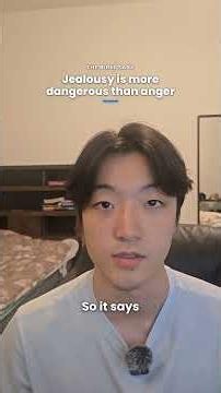 The bible says jealousy is more dangerous than anger