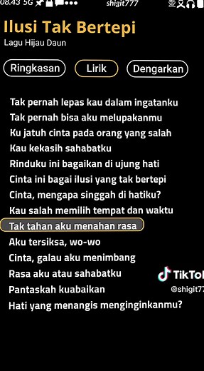 Lagu Ilusi Tak Bertepi - Hijau Daun: Lirik, Chord Gitar, Karaoke