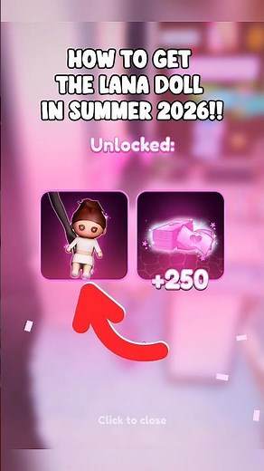 DRESS TO IMPRESS HOW TO GET LANA DOLL IN SUMMER UPDATE!! #roblox #dresstoimpress #dti #fyp #viral