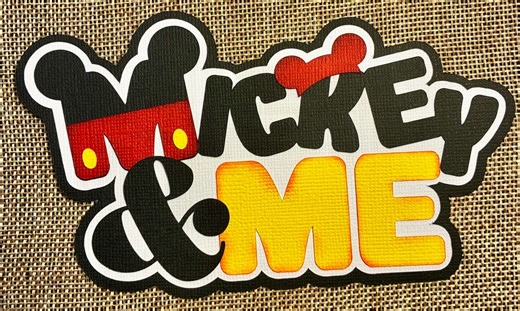 Scrapbook Title Disney Mickey Mouse Paper Piecing Die Cuts Embellishments Scrapbooking FREE SHIP for ORDERS over 35.00