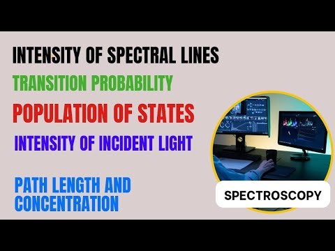 Lec-7| Intensity of spectral lines| Transition Probability| Population of States|path length