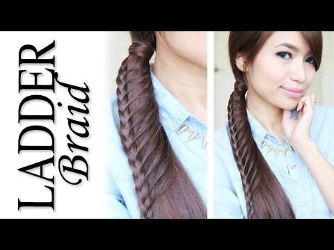 Ladder Braid Ponytail Hairstyle for Medium Long Hair Tutorial - Bebexo