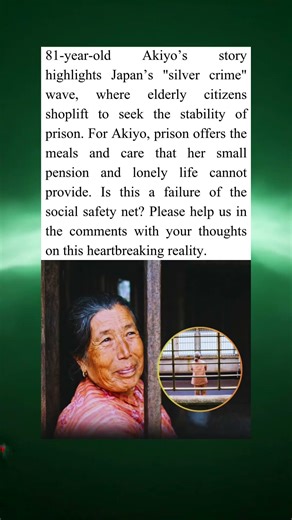Japan’s Silent Crisis When a Prison Cell Feels Like Home ⛓️