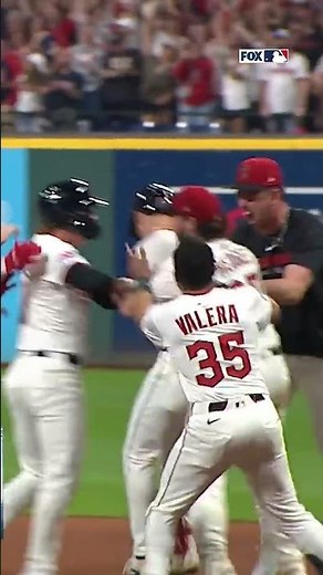 A walk-off HBP to clinch the postseason for the Guardians 😱 #guardians #playoffs #cleveland