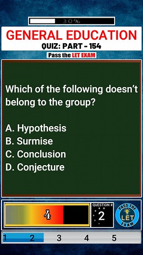 Pass the LET Exam Quiz: Part - 154 (Gen. Ed.) LET Reviewer with answers #letreviewer2023 #letreviewerexam #letreviewerdrill #fbreels #letexam #letreviewer #letreviewerwithanswer #letreviewerpdf #letreviewers | Pass the LET Exam