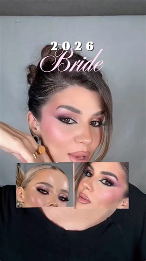 ‎Riham Sami | ريهام سامي‎ on Instagram: "2026 Bride 👰🏻‍♀️- ‘Pink/Rose-Gold’ Glam —> Part 1 - - - Used: - @toofacedlovesmiddleeast @toofaced Born This Way Palette and Better than eyeliner - @nyxcosmetics_arabia @nyxcosmetics Black Eye Pencil - @hudabeauty Mercury Retrograde Palette - @sheglam_official @sheglammiddleeast Liquid Glitter . . . #makeupreels #makeuptutorial #2026bride #bridalmakeup #makeupinspo"