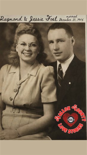 ❤️🚜 Fallon County Love Stories ✏️ ❤️ Raymond and Jessie (Bucklin) Fost, married December 21, 1945. This beautiful love story was shared with us by Jason Griffith, along with this photograph and a handwritten note that adds such a personal touch to their story. According to Jason, Raymond and Jessie met at the Baker Dry Cleaners shortly after the end of World War II. Living close to both sets of parents, they even developed their own unique way of giving directions when heading “home” -- up home