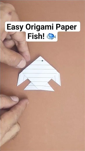 Easy Origami Paper Fish! 🐟 #fish #origami #shorts