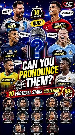 10 Football Stars Name Pronunciation Challenge 🎙️🔥 | FIFA World Cup #Shorts