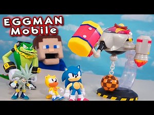 EGG MOBILE ATTACK!!! Sonic the Hedgehog Dr. Robotnik Jakks Battle Playset