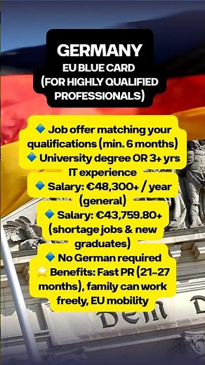 Want to Work in Germany? Get the EU Blue Card! 💼✈️