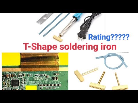 T Tip Soldering Iron with Hot Press Stripe for LCD Screen Flex Ribbon Cable Repair 30W/40W/60W