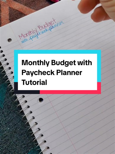 Monthly Budget with Paycheck Planner Tutorial