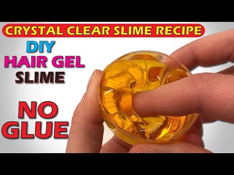 NO GLUE CRYSTAL CLEAR SLIME WITH HAIR GEL💦How to make slime without glue or borax| Home Slime Recipe