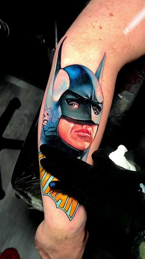 Realistic Batman Tattoo by Pablo Frias