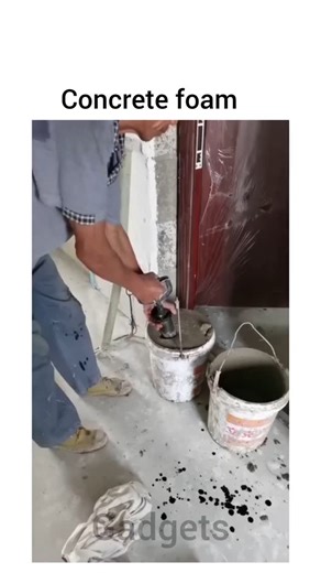 Industrial Gadgets on Instagram: "Expanding foam for concrete, often referred to as foam concrete or lightweight cellular concrete, is created by mixing cement, water, and a foaming agent that produces stable air bubbles within the mixture, resulting in a lightweight, insulating, and easily workable material. The process involves generating foam separately using a foam generator or a foaming agent diluted with water, then blending this foam into the cement slurry to achieve the desired density a