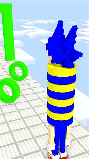 LONG NECK Sonic in LONG NECK RUN Challenge with Amy Rose #shorts