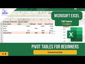 Part 2.9: Pivot Tables for Beginners – Summarizing Data