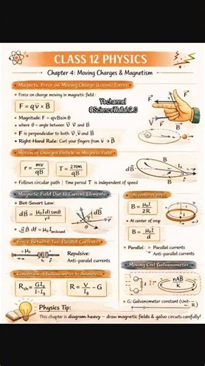 Class 12 Physics chapter 4 formula revision #class12#physics#shorts