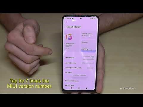 Redmi Note 11: How to enable the Developer Options? for USB Debugging etc.