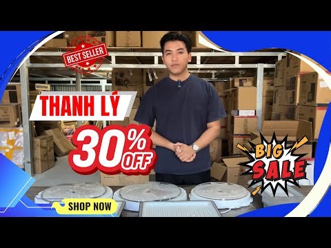 Đèn Năng Lượng Mặt Trời - Thanh Lí Hàng Trưng Bày Mẫu Đèn Ốp Trần 400W 1000W & Bàn Chải 1000W