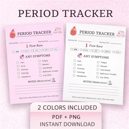 Period Tracker Printable, Period Tracking, Period Journal, Period Tracker Printable, Menstrual Cycle Tracker, Daily Tracker, Mood Tracker - Etsy