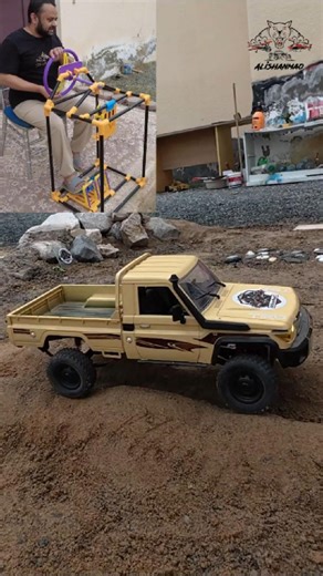 Testing Diff Lock on My RC Land Cruiser With Real Drive Steering System 🔥 #shorts