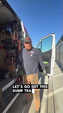 Replacing brakes on a dump trailer. Now he can stop.