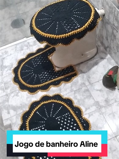 Jogo de Banheiro Aline: Crochê Elegante e Luxuoso